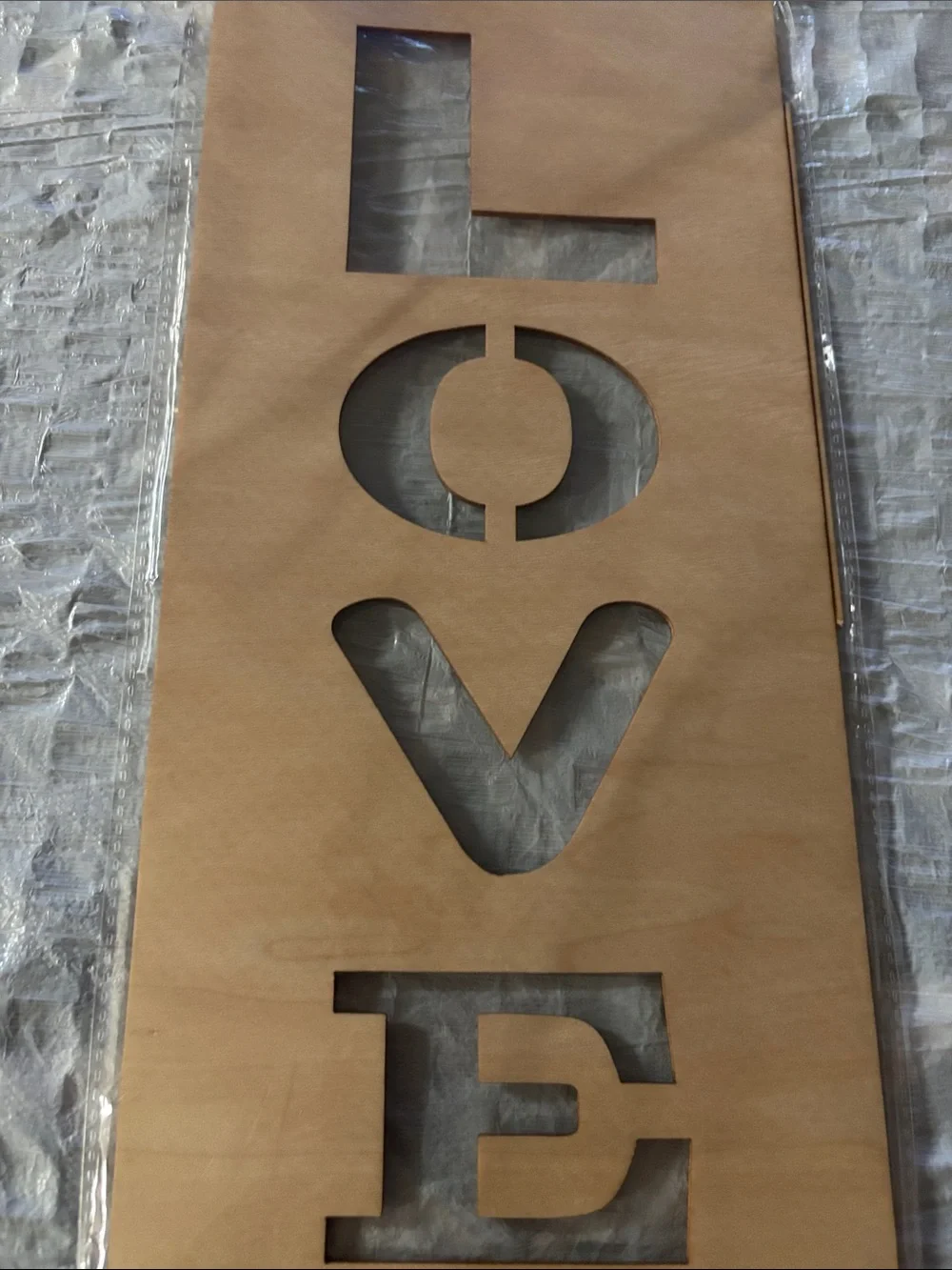 LOVE Wood Wall Decor - Natural Brown